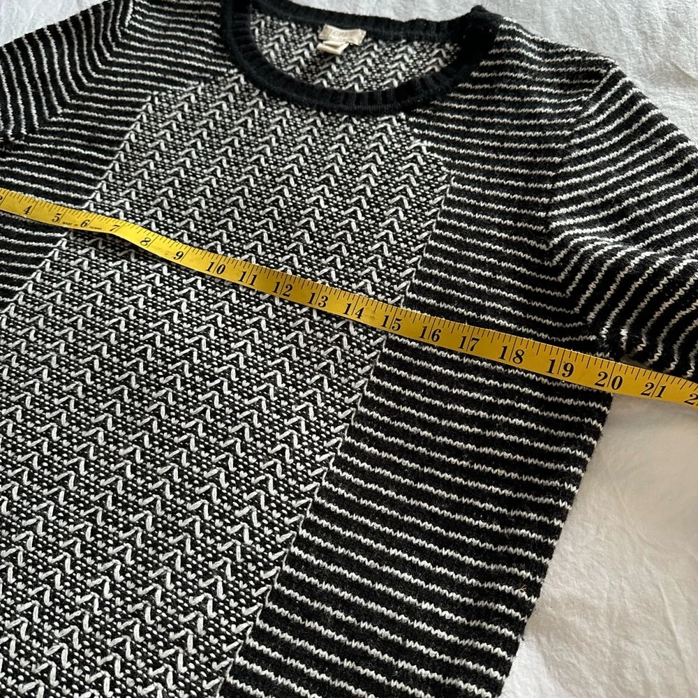 J. Crew black and white sweater, size large - Picture 7 of 10